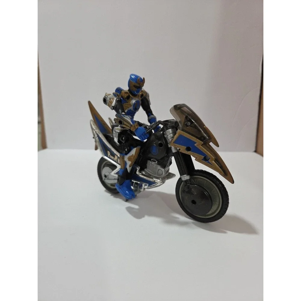 Power Rangers Ninja Storm Blue Ranger Thunder Hurricanger Motorcycle Bandai 2002